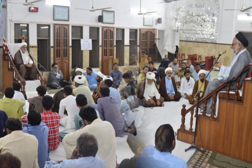 برگزاری مراسم استقبال از ماه مبارک رمضان در مسجد سیدالشهداء کراچی