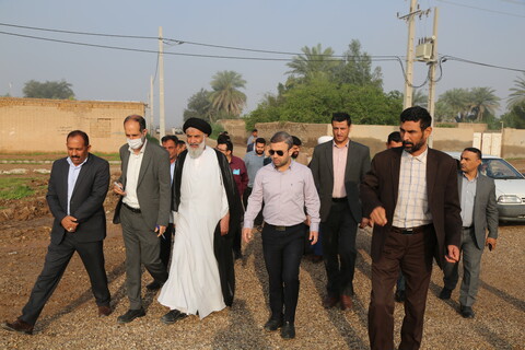 بازدید نماینده ولی فقیه در خوزستان از روستاهای مسیر تصفیه شکر شهرستان باوی