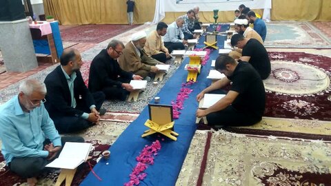 تصاویر/ حال و هوای مجالس قرآن خوانی در برازجان