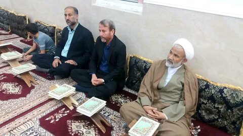 تصاویر/ حال و هوای مجالس قرآن خوانی در برازجان