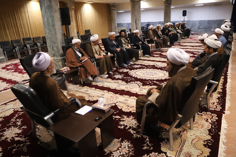 تصاویر/ دیدار مدیر و معاونان حوزه علمیه قزوین با آیت الله اعرافی