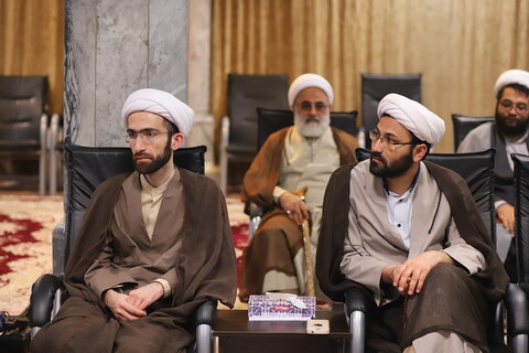 تصاویر/ دیدار مدیر و معاونان حوزه علمیه قزوین با آیت الله اعرافی