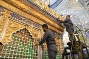 أعمال تنظيف دوريّة يشهدها حرمِ مرقد أبي الفضل العبّاس (عليه السلام) + الصور