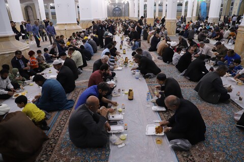 تصاویر/ سفره افطاری در مسجد مقدس جمکران