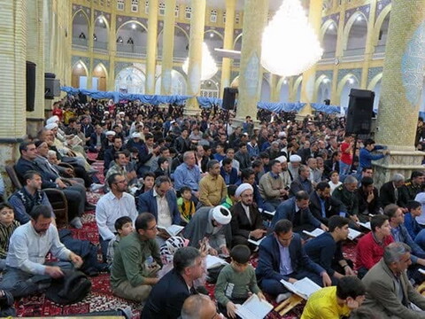 برگزاری محفل انس با قرآن کریم در مصلای اعظم شهرستان بناب