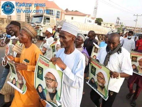 راهپیمایی جمعی از مردم ایالت کادونا نیجریه