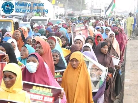 راهپیمایی جمعی از مردم ایالت کادونا نیجریه