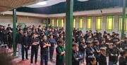 فیلم| نوحه خوانی حماسی دانش آموزان اشکذری در رثای امام علی(ع)