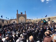 آیین سوگواری شهادت حضرت علی(ع) در آستان مقدس علی بن باقر(ع) برگزار شد + عکس