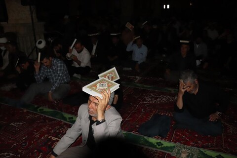 تصاویر/ مراسم احیای شب قدر در مصلی اعظم شهرستان بناب