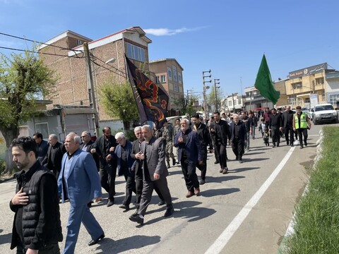 تصاویر/ عزاداری خیابانی مردم بیله سوار در سالروز شهادت امام علی علیه السلام