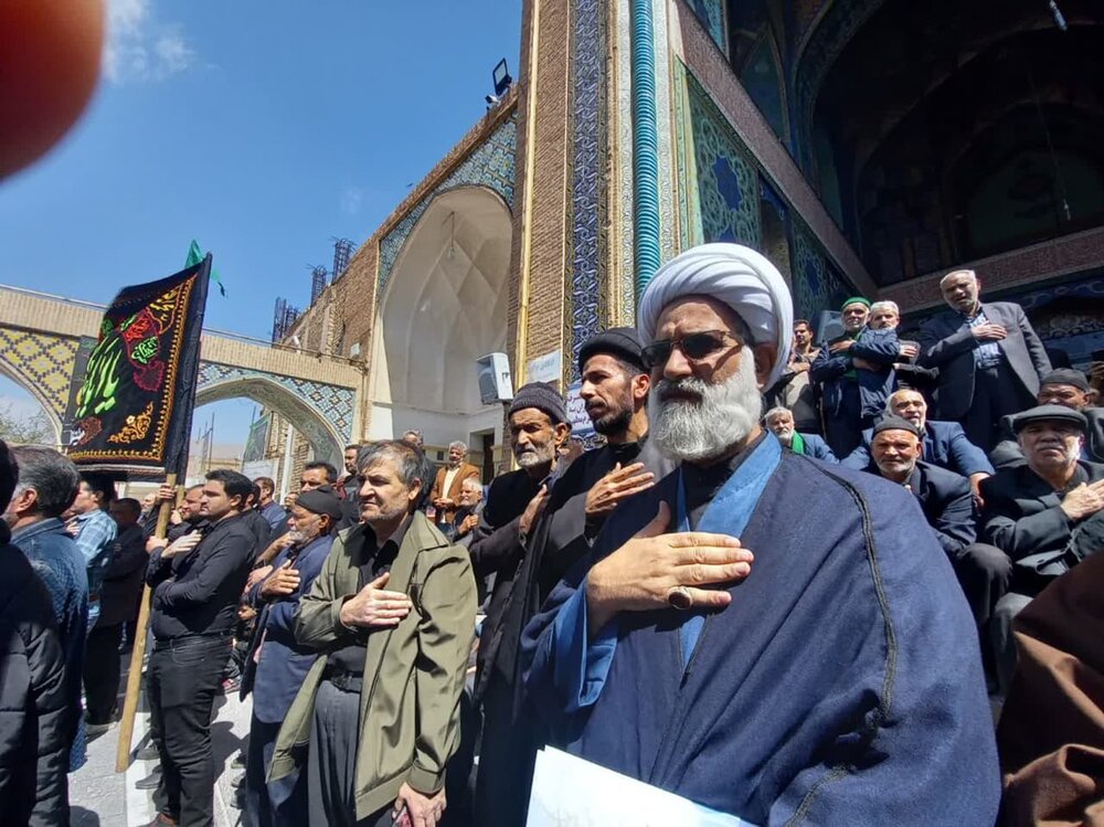 آیین سوگواری شهادت حضرت علی(ع) در آستان مقدس علی بن باقر(ع) برگزار شد + عکس