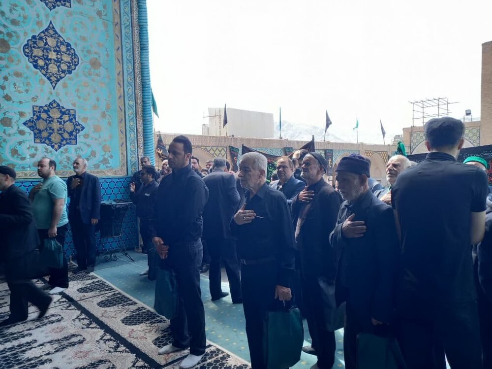 آیین سوگواری شهادت حضرت علی(ع) در آستان مقدس علی بن باقر(ع) برگزار شد + عکس