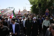 تصاویری از حضور پرشور مردم یزد در راهپیمایی روز قدس