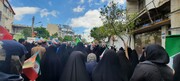 فیلم|  حضور طلاب مدرسه علمیه فاطمة الزهرا (س) اراک در راهپیمایی روز قدس