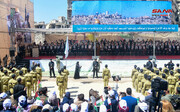 مراسم بزرگداشت روز جهانی قدس با مشارکت مردمی در اردوگاه یرموک دمشق برگزار شد + تصاویر