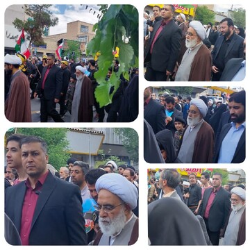 حضور عضو فقهای شورای نگهبان در راهپیمایی روز قدس