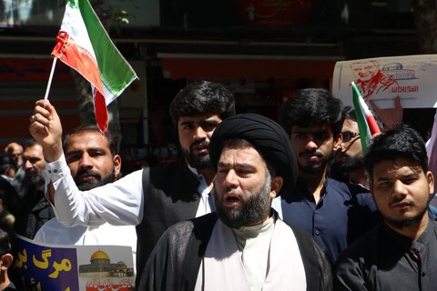 تصاویر/حضور پرشور طلاب المصطفی در راهپیمایی روز قدس اصفهان