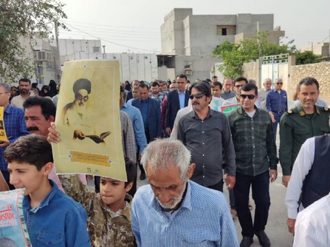 راهپیمایی روز جهانی قدس در سراسر استان بوشهر