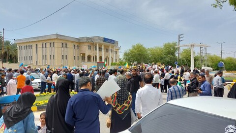 راهپیمایی روز جهانی قدس در سراسر استان بوشهر