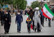 कुद्स दिवस के मौके पर ईरान की राजधानी तेहरान में लोगों ने बड़ी संख्या में भाग लिया,