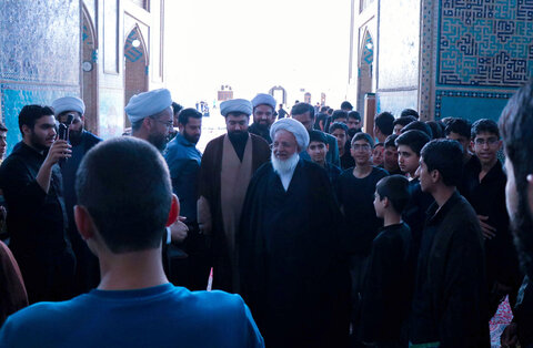 حضور امام جمعه یزد در جمع دانش آموزان معتکف