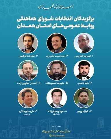 انتخابات هيئت رئيسه شورای هماهنگی روابط عمومی‌های استان همدان
