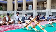 جزء خوانی طلاب مدرسه علمیه امام خمینی گرگان در ایام ماه مبارک رمضان+ فیلم و عکس