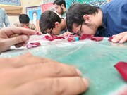 تصاویر/ مراسم وداع با پیکر مطهر شهید گمنام با حضور طلاب یزدی