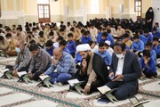تصاویر/ محفل انس با قرآن دانش آموزان شهرستان بندر خمیر