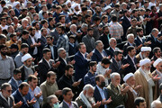 فیلم| تصاویر هوایی از اقامه نماز عید فطر در تهران