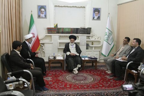 آیت الله سید هاشم حسینی بوشهری دیدار رئیس دانشگاه قم