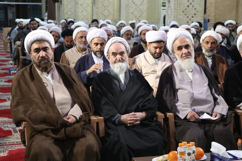 تصاویر / تجلیل از اساتید حوزه علمیه استان قزوین