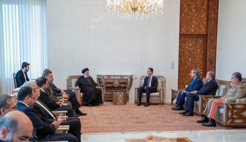 السيد ابراهيم رئيسي، خلال لقاء بشار الاسد