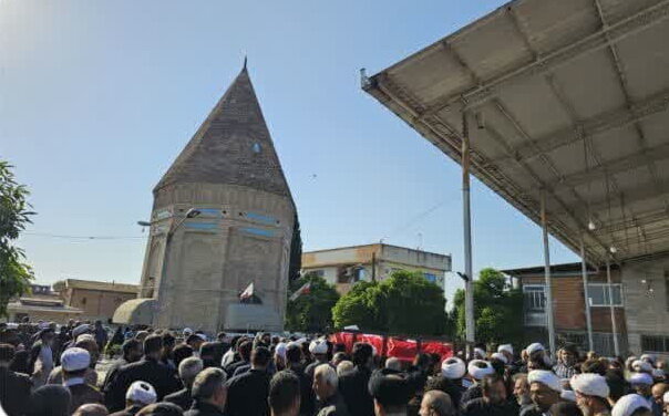 پیکر فرزند آیت الله فاضل استرآبادی(ره) در بابل تشییع شد + فیلم و عکس