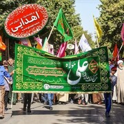 اهدای پرچم متبرک به مهر عتبه علویه مخصوص «کاروان غدیر»