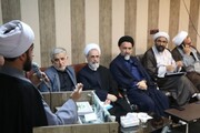 فیلم| نشست صمیمی آیت الله اعرافی با روحانیون، اساتید و طلاب غرب استان تهران