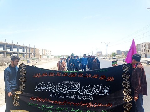 تصاویر/ دسته عزاداری روز شهادت امام صادق علیه السلام در شهرستان جاسک