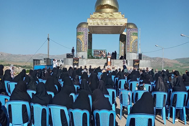 تصاویر/ مراسم شهادت امام صادق(ع) در جوار یادمان «شهدای گمنام» شهرستان هرسین