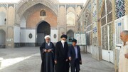 تصاویر / بازدید امام جمعه  کاشان از مسجد هزار ساله جامع