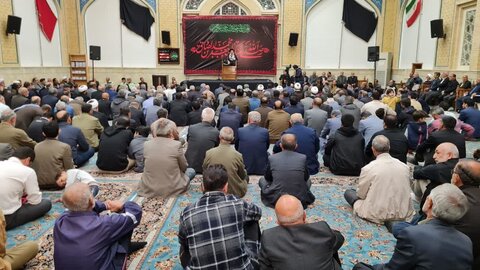 تصاویر/ مراسم شهادتامام صادق (ع) در قزوین با سخنرانی آیت الله خاتمی