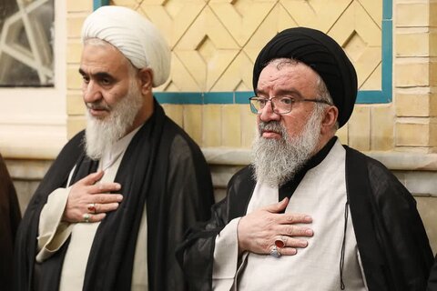 تصاویر/ مراسم شهادتامام صادق (ع) در قزوین با سخنرانی آیت الله خاتمی