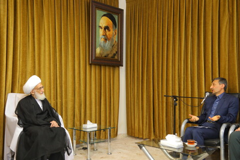 تصاویر / دیدار رئیس بنیاد مستضعفان انقلاب اسلامی با آیت الله العظمی نوری همدانی