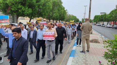 تصاویر/ راهپیمایی مردم بوشهر در محکومیت جنایات رژیم صهیونیستی
