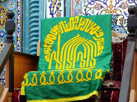 تصاویر/ مراسم استقبال از پرچم مطهر رضوی در شهرستان چهاربرج