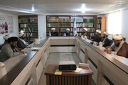 تصاویر/ جلسه مدیران مدارس علمیه بوشهر با مسئول دبیرخانه گروه‌های جهادی