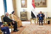 السيد عمار الحكيم يلتقي بالرئيس المصري ويبحث معه المواضيع ذات الاهتمام المشترك