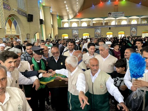 تصاویر/ حضور خادمان حرم رضوی در شهرستان سلماس