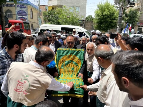 تصاویر/ حضور خادمان حرم رضوی در شهرستان سلماس