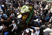 تصاویر/ مرحوم آیت اللہ مرزا محمد تقی مجلسی اصفہانی کی نماز تشییع جنازہ کے مناظر